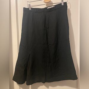 Gantos vintage lined black wool skirt with a pleat. Size 13/14
